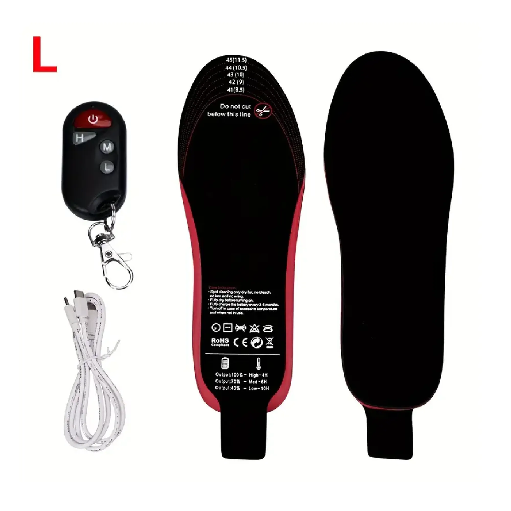 1 Pair Outdoor Electric Heating Insole, Men And Women With The Same USB Charging Three-speed Wireless Remote Control Warm Insole, To Keep Warm And Comfortable, Remote Switch Heating Pad