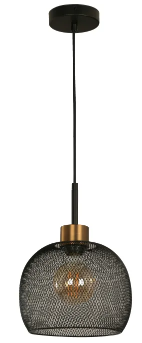 22461 1-Light Pendant in Matt Black