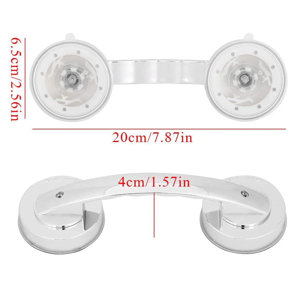 8 Inch Shower Grab Bar, No-Slip Handrail Bath Grab Bar with Super Strong Suction Cup, Balance Handrail Shower Assist for Shower Room and Bathroom