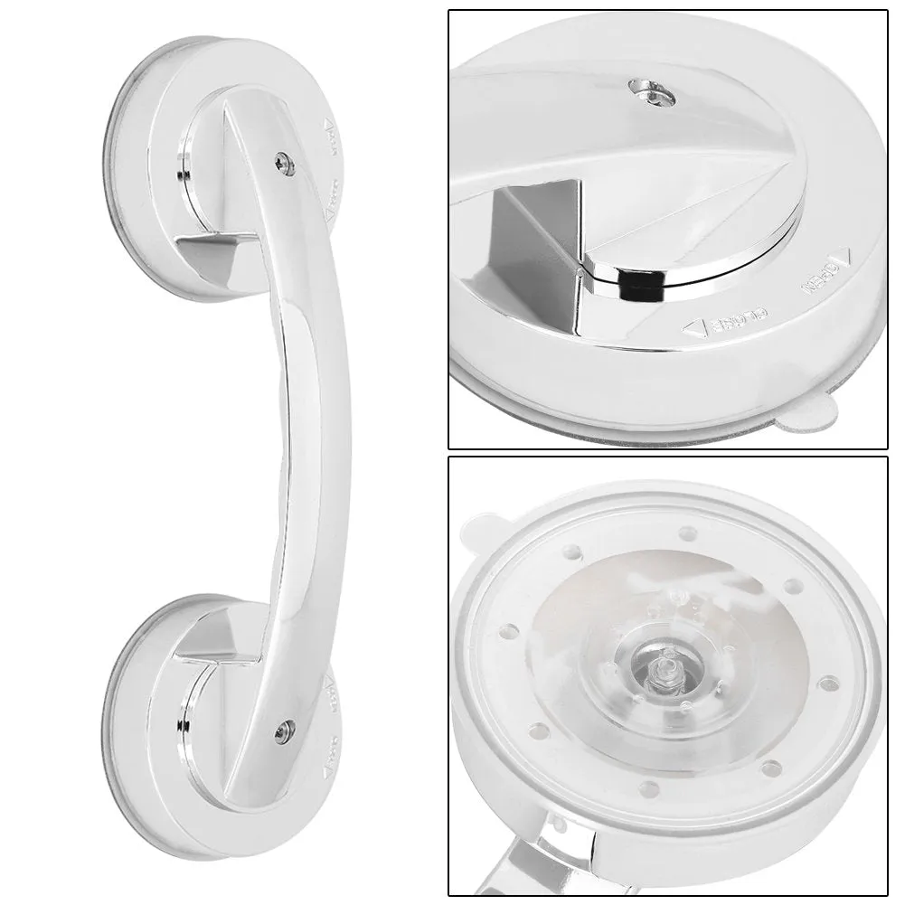 8 Inch Shower Grab Bar, No-Slip Handrail Bath Grab Bar with Super Strong Suction Cup, Balance Handrail Shower Assist for Shower Room and Bathroom