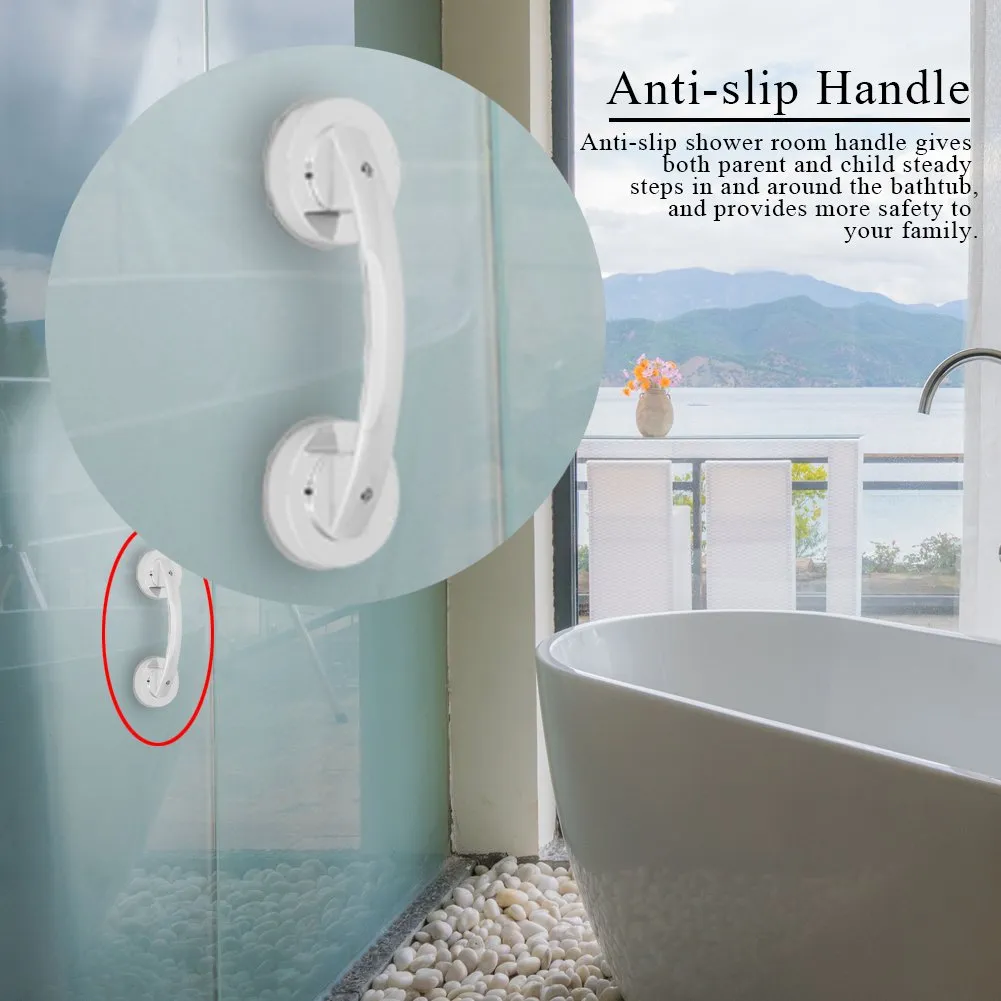 8 Inch Shower Grab Bar, No-Slip Handrail Bath Grab Bar with Super Strong Suction Cup, Balance Handrail Shower Assist for Shower Room and Bathroom