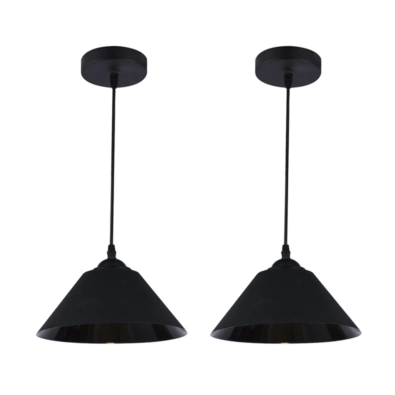 9079DUO 2pk Pendant Light in Black