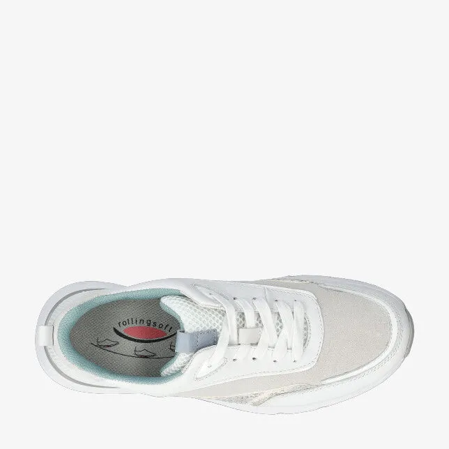 Acomb White Lace ups