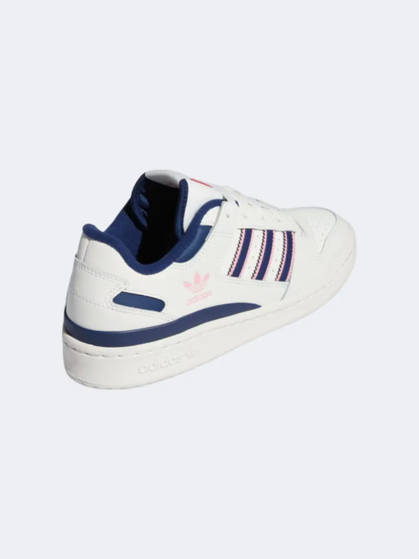 Adidas Forum Women Original Shoes White/Dark Blue/Pink