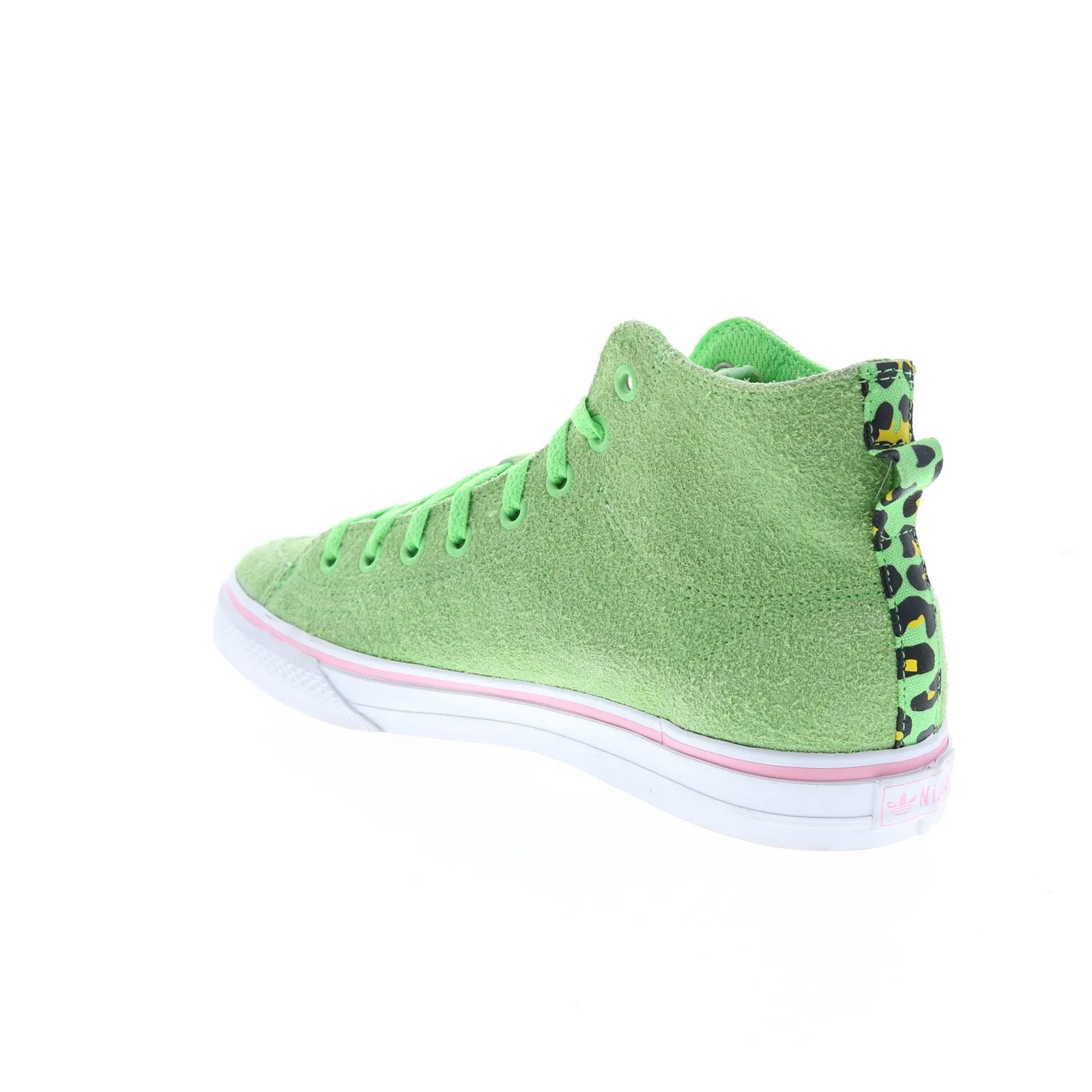 Adidas Nizza HI RF EF1032 Mens Green Leather Lifestyle Sneakers Shoes