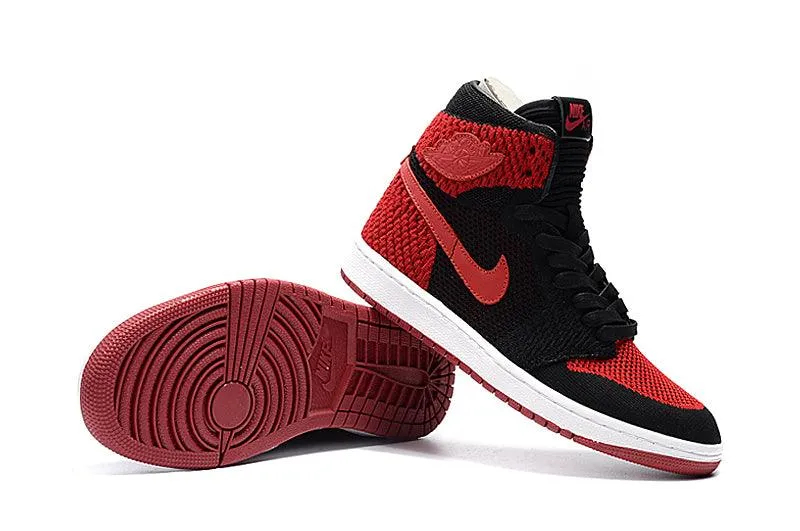 Air Jordan 1 Flyknit Bred Black/Varsity Red-White