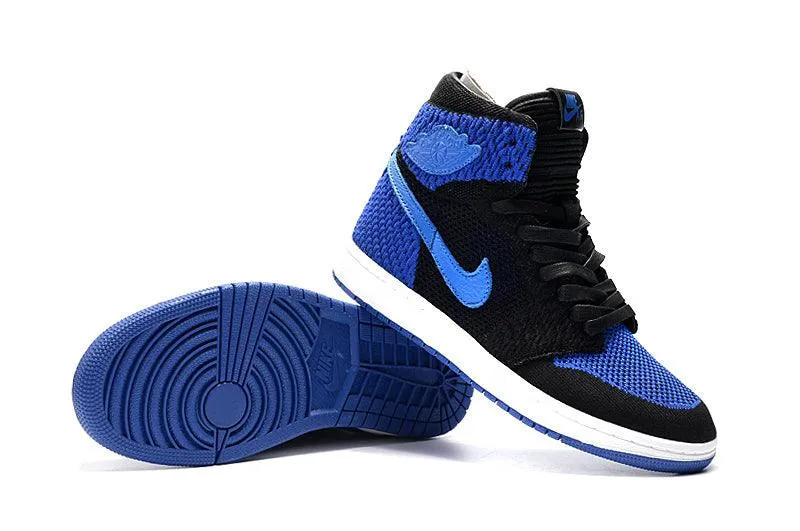 Air Jordan 1 Flyknit Royal Black/Game Royal-White