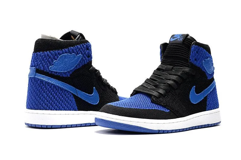 Air Jordan 1 Flyknit Royal Black/Game Royal-White