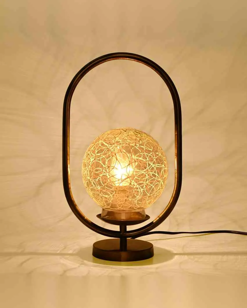 Aloe Oval Shape Color Table Lamp with Glass Shade | 8 x 13 inches