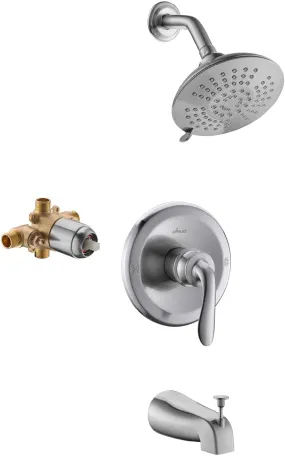 APPASO Shower Faucet Rain Shower System Wall Mounted Rainfall Shower Combo Brushed Nickel 124BN