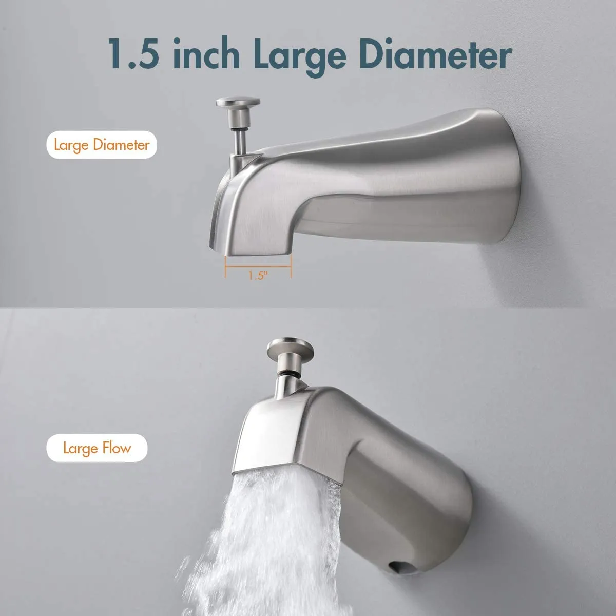 APPASO Shower Faucet Rain Shower System Wall Mounted Rainfall Shower Combo Brushed Nickel 124BN