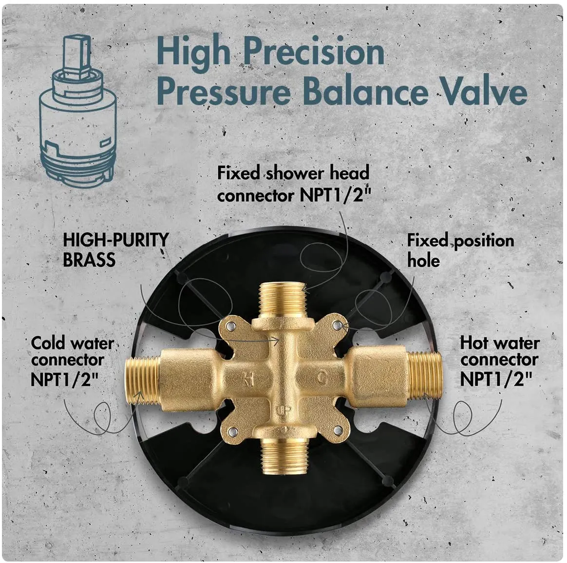 APPASO Shower Faucet Rainfall Shower Wall Mounted 5-Function Spray Head Oil Rubbed Bronze 124ORB