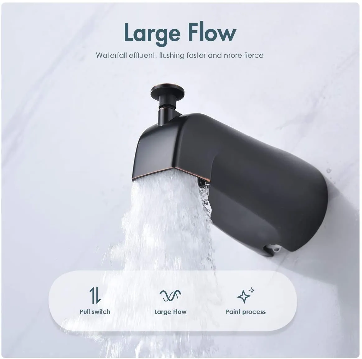 APPASO Shower Faucet Rainfall Shower Wall Mounted 5-Function Spray Head Oil Rubbed Bronze 124ORB