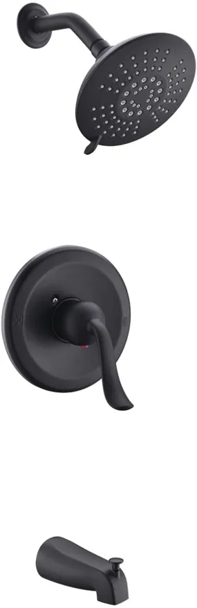 APPASO Shower Faucet set Bathroom Shower Valve Trim Kit Matte Black 120MB