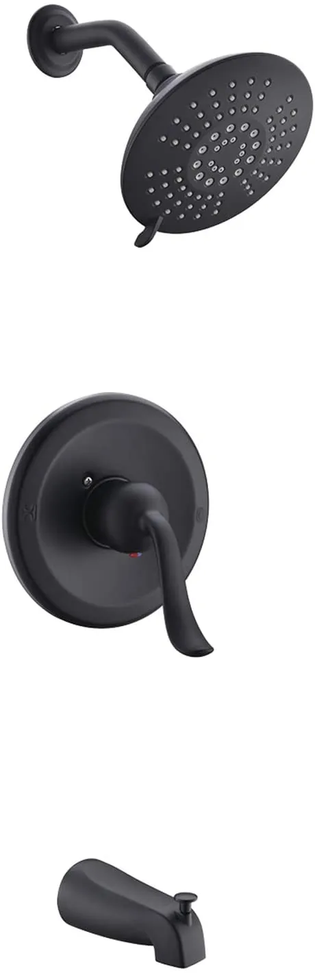 APPASO Shower Faucet set Bathroom Shower Valve Trim Kit Matte Black 120MB