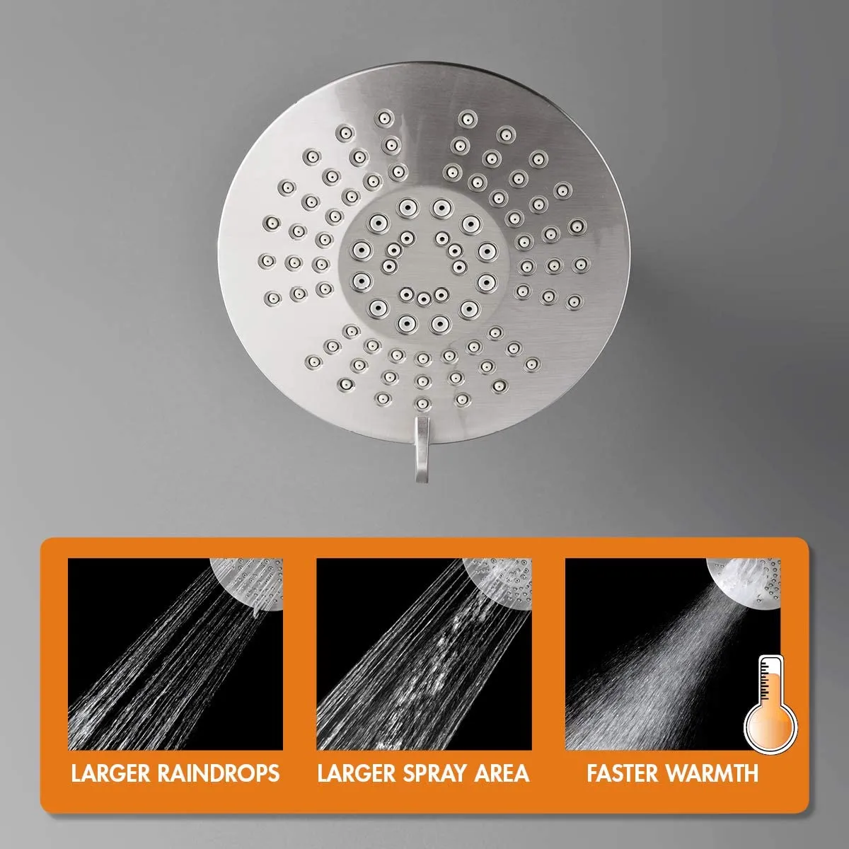 APPASO Shower system Shower Faucet Single Handle with Tub Spout Kit Wall Mount Brushed Nickel 121BN