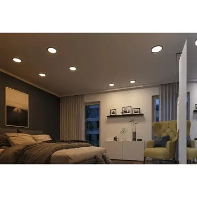 Areo VariFit Round LED Recessed Panel 175mm 3 Step Dim To Warm - Chrome