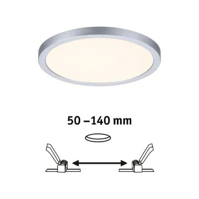 Areo VariFit Round LED Recessed Panel 175mm 3 Step Dim To Warm - Chrome