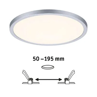 Areo VariFit Round LED Recessed Panel 230mm 3 Step Dim To Warm - Chrome