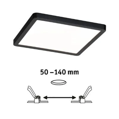 Areo VariFit Square LED Recessed Panel 175x175mm 3 Step Dim To Warm - Black