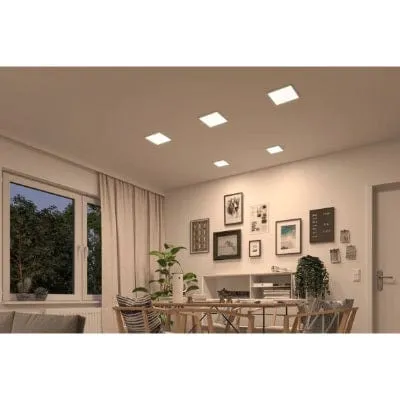 Areo VariFit Square LED Recessed Panel 175x175mm 3 Step Dim To Warm - Black