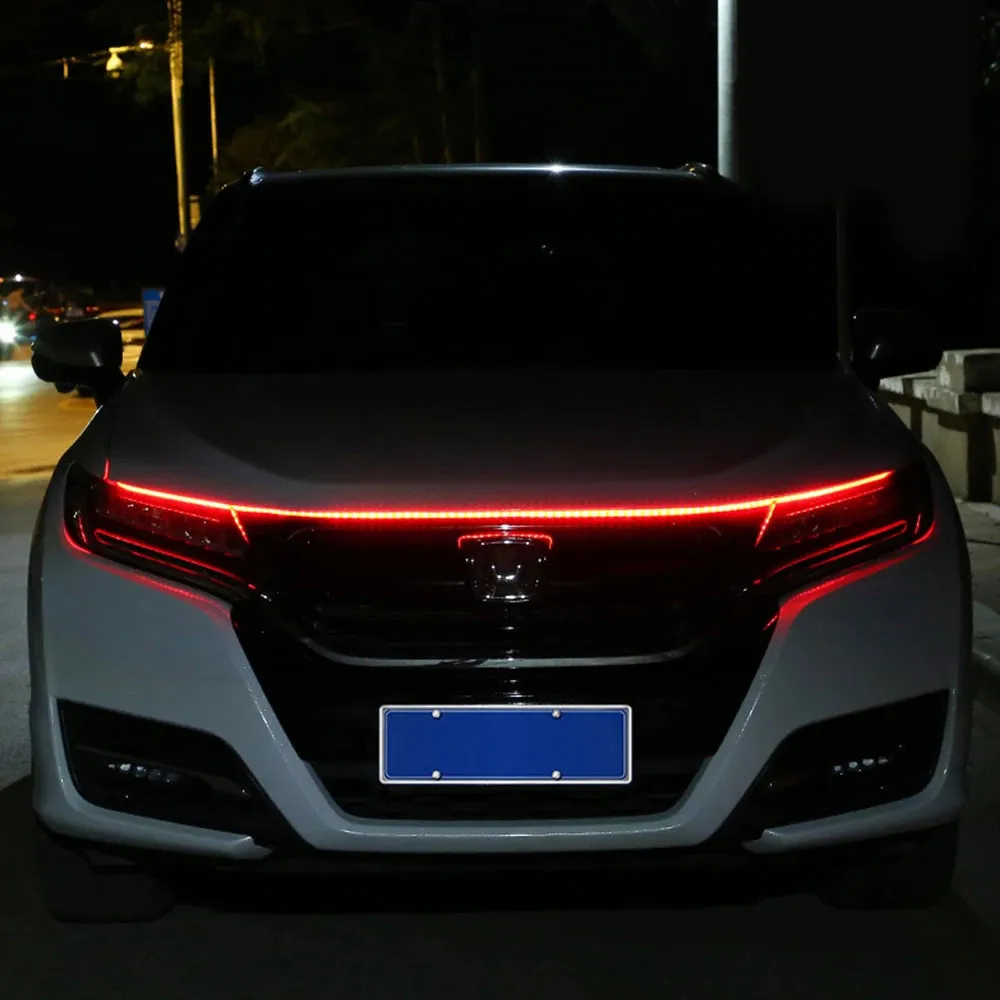 Auto LED 180cm Universal Car Hood Guide Strip Light Set
