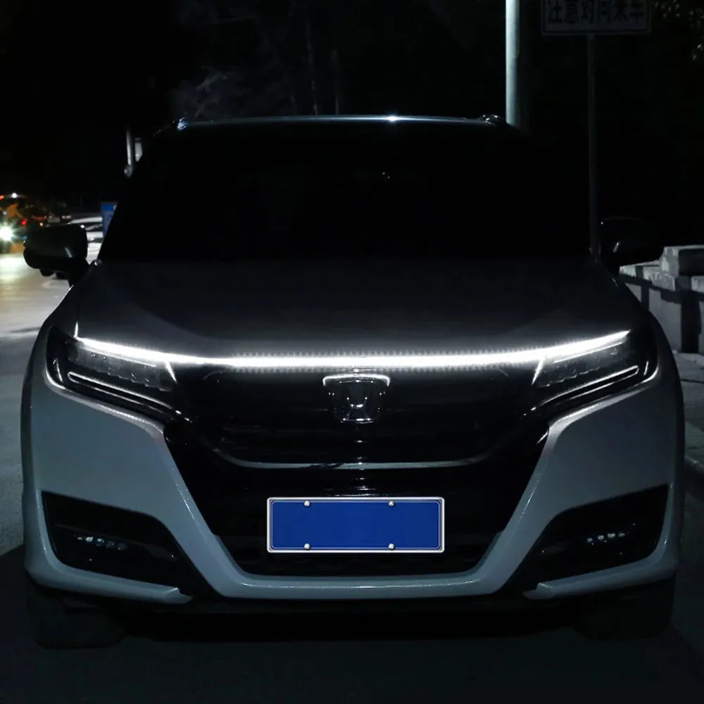 Auto LED 180cm Universal Car Hood Guide Strip Light Set