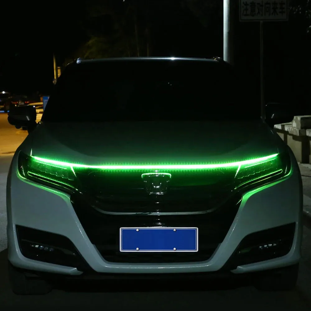 Auto LED 180cm Universal Car Hood Guide Strip Light Set