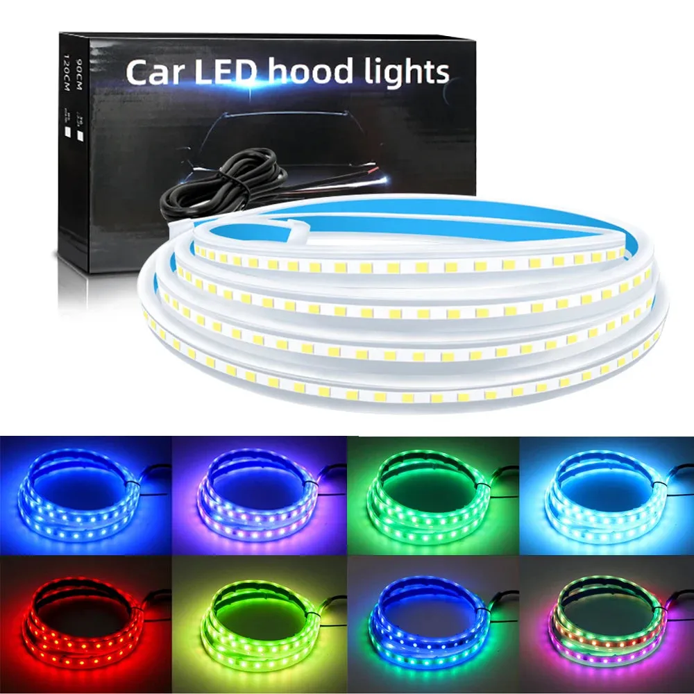 Auto LED 180cm Universal Car Hood Guide Strip Light Set