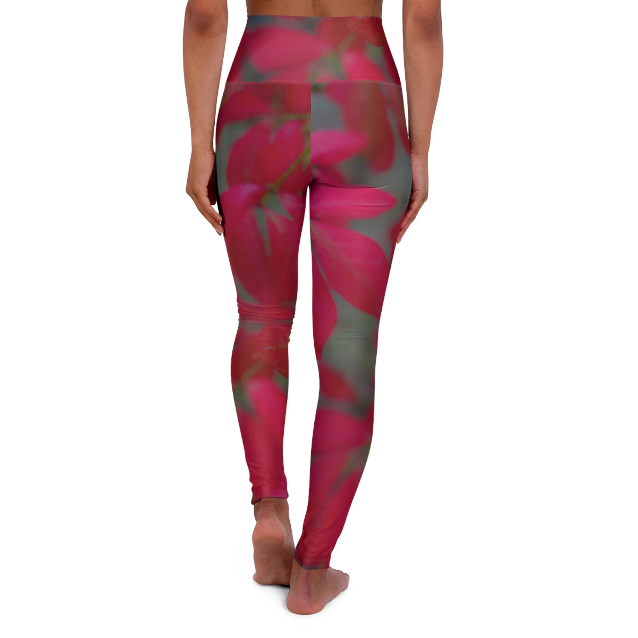 Beautifully Serene Yoga Leggings | Boho Leggings| Floral Leggings for Women, High Waisted Skinny Leggings | Gift for Her | Athletic Wear | Martha's Vineyard