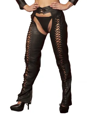 Black Widow Lace Up Chaps