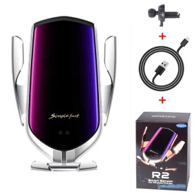 Car 10W Wireless Infrared Charger 360 Rotation Automatic Clamping