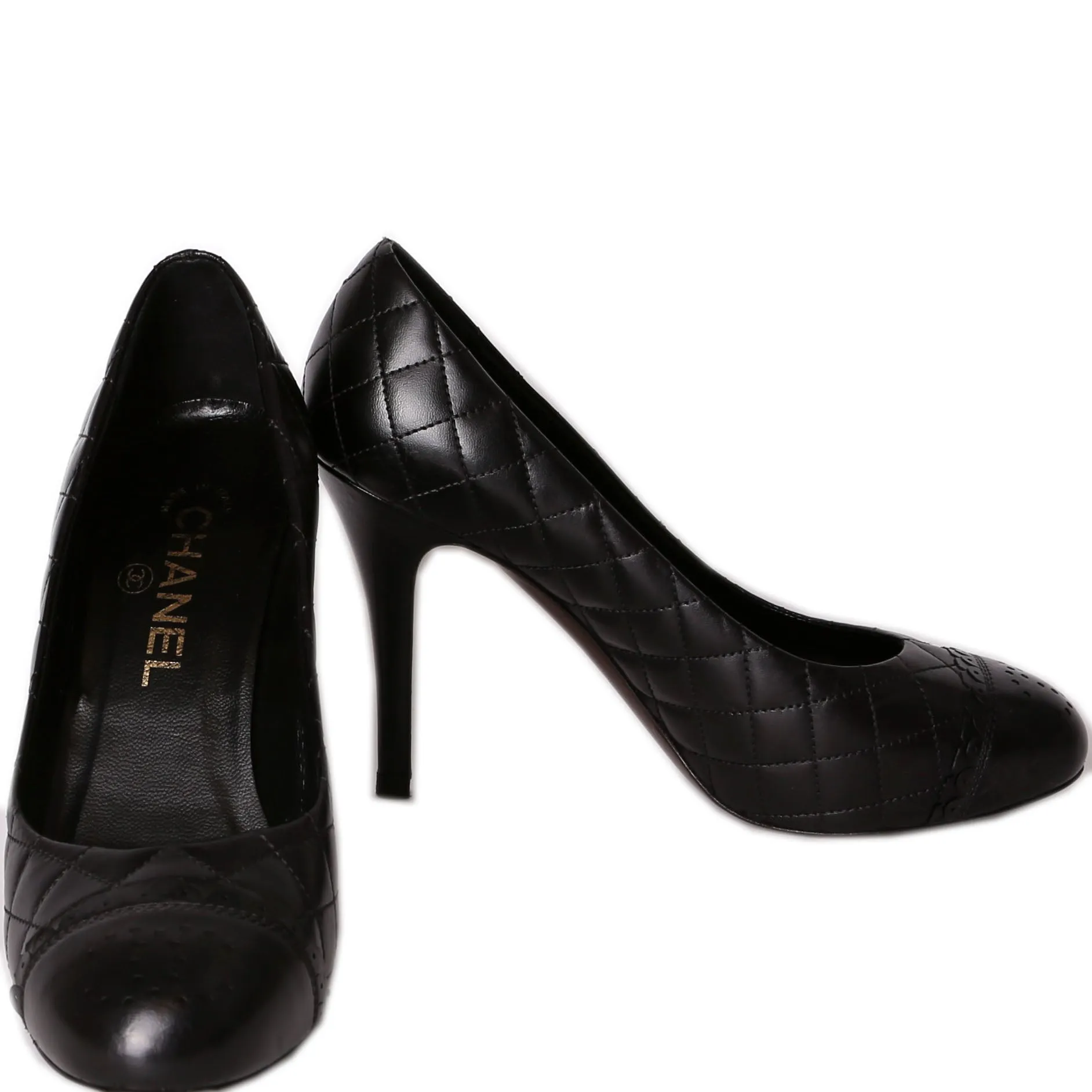 CC Cap Toe Leather Pumps Size 38.5