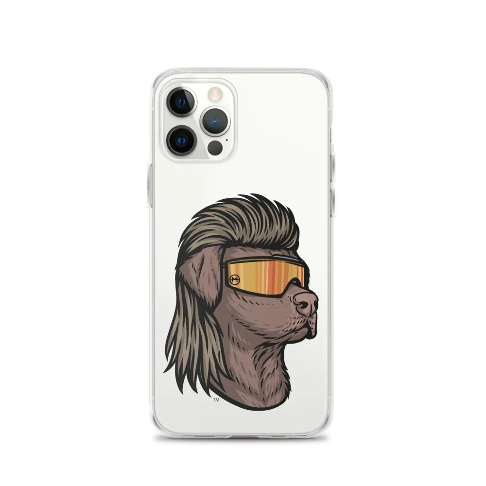 Chocolate Lab Mullet iPhone Case - Clear