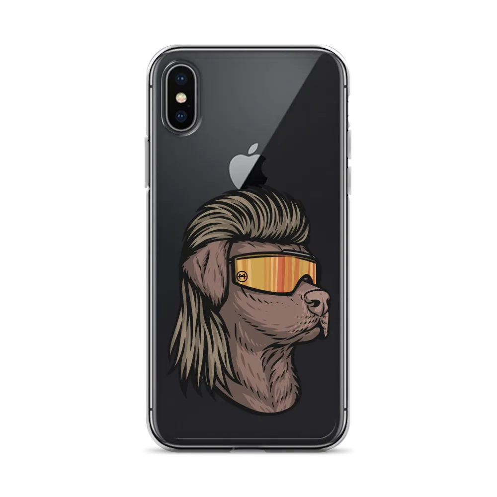 Chocolate Lab Mullet iPhone Case - Clear