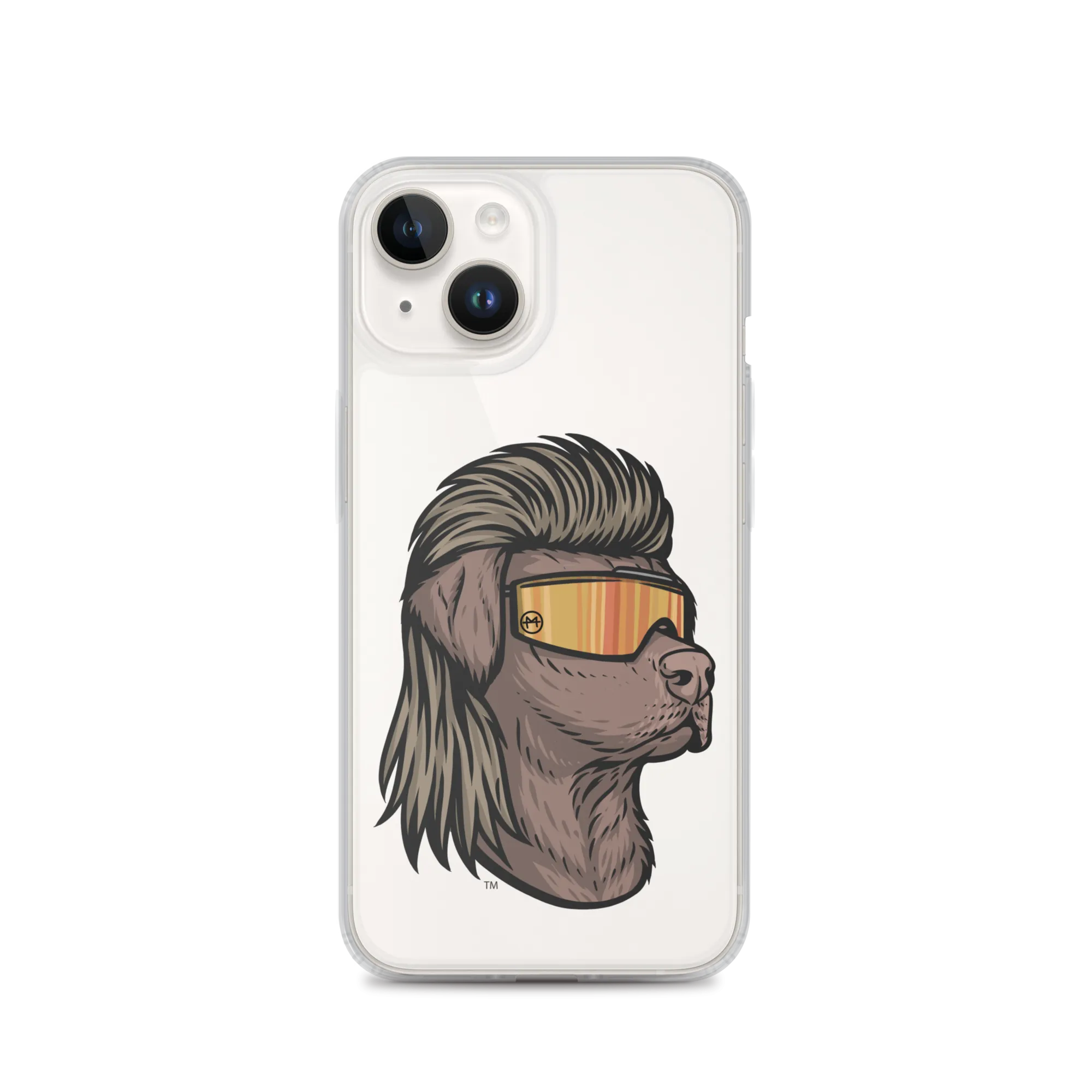 Chocolate Lab Mullet iPhone Case - Clear