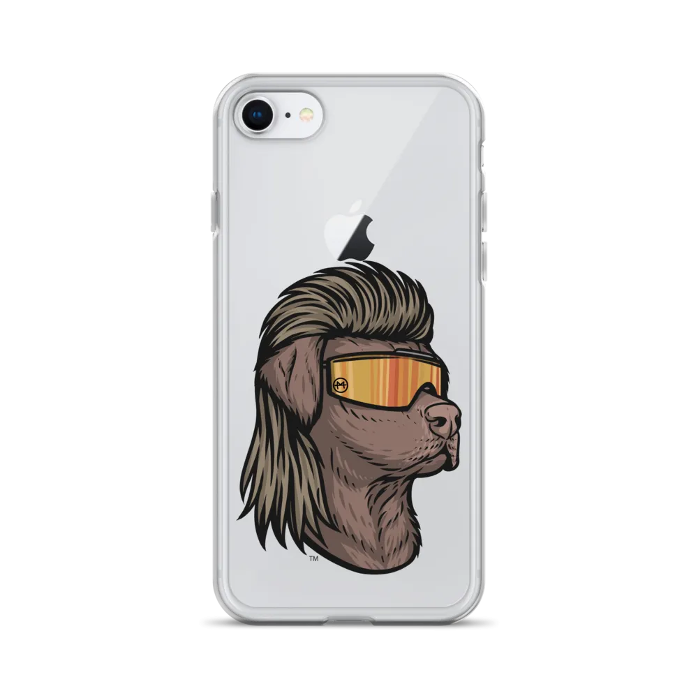Chocolate Lab Mullet iPhone Case - Clear