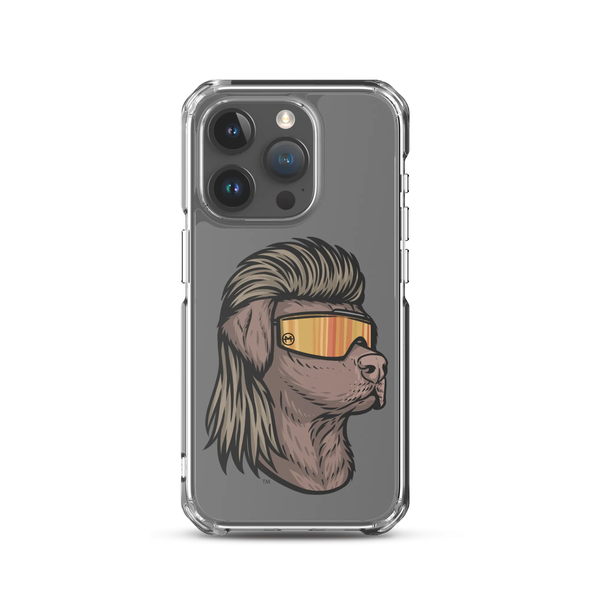 Chocolate Lab Mullet iPhone Case - Clear
