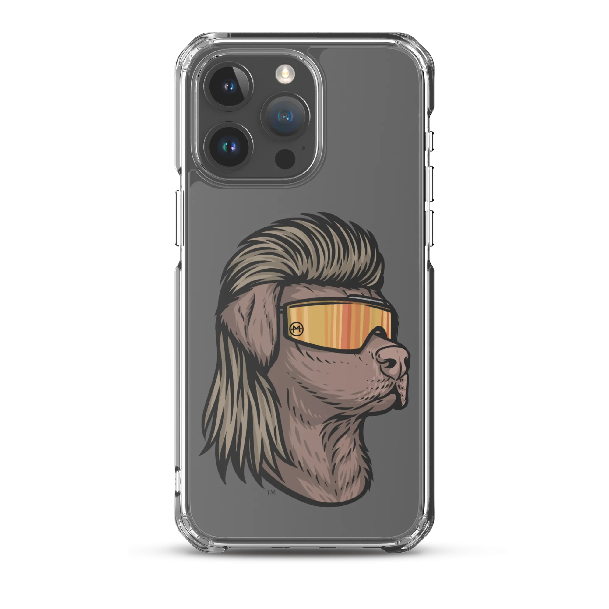 Chocolate Lab Mullet iPhone Case - Clear