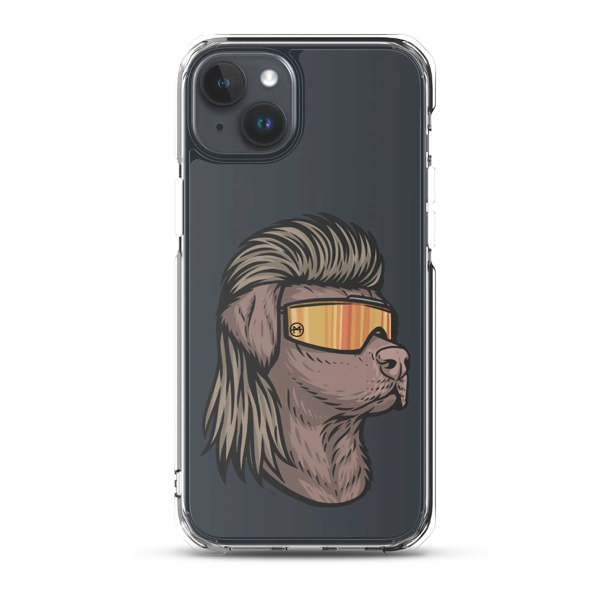 Chocolate Lab Mullet iPhone Case - Clear