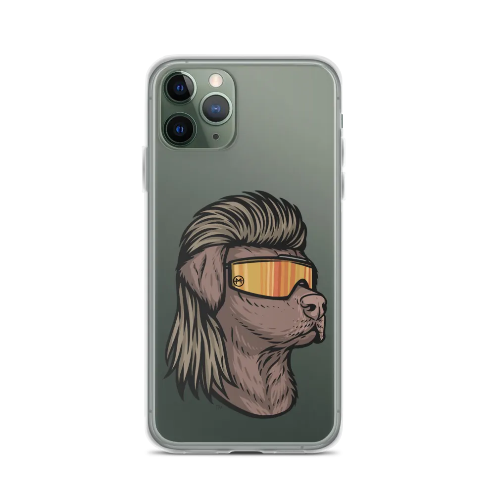 Chocolate Lab Mullet iPhone Case - Clear