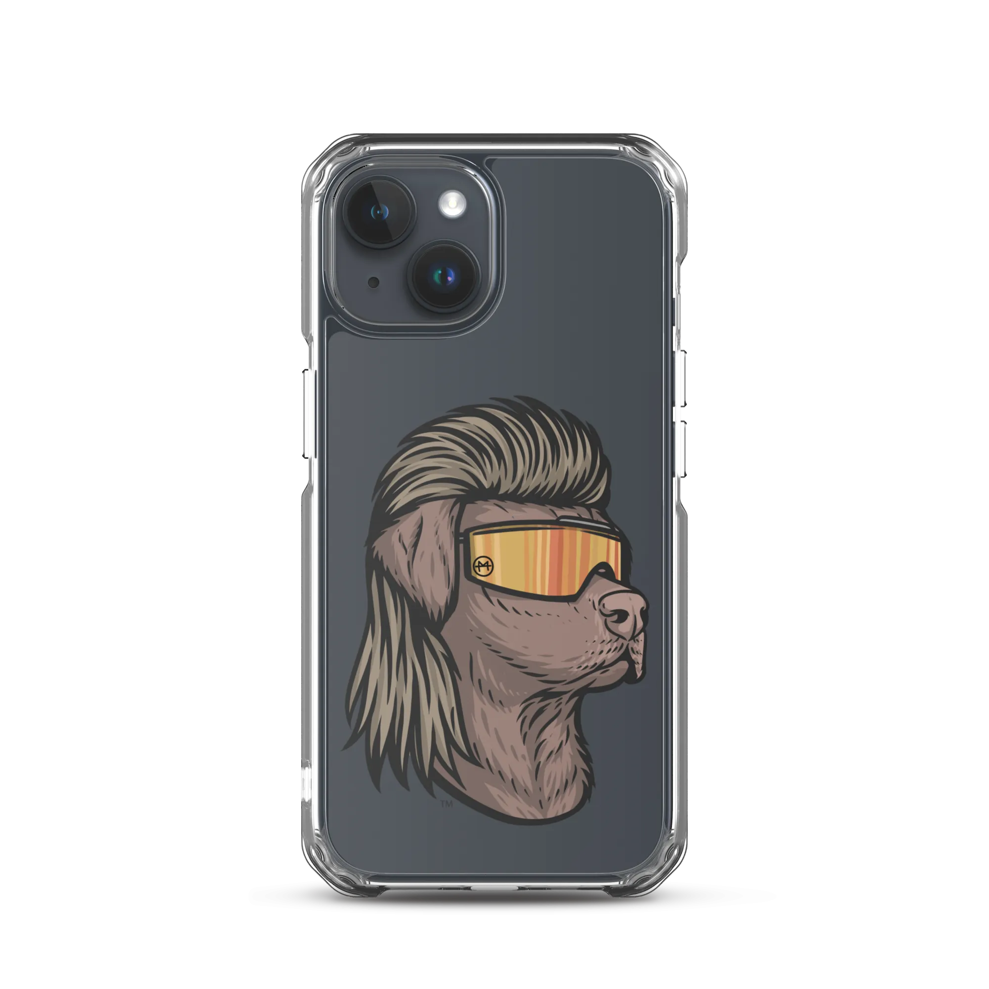 Chocolate Lab Mullet iPhone Case - Clear
