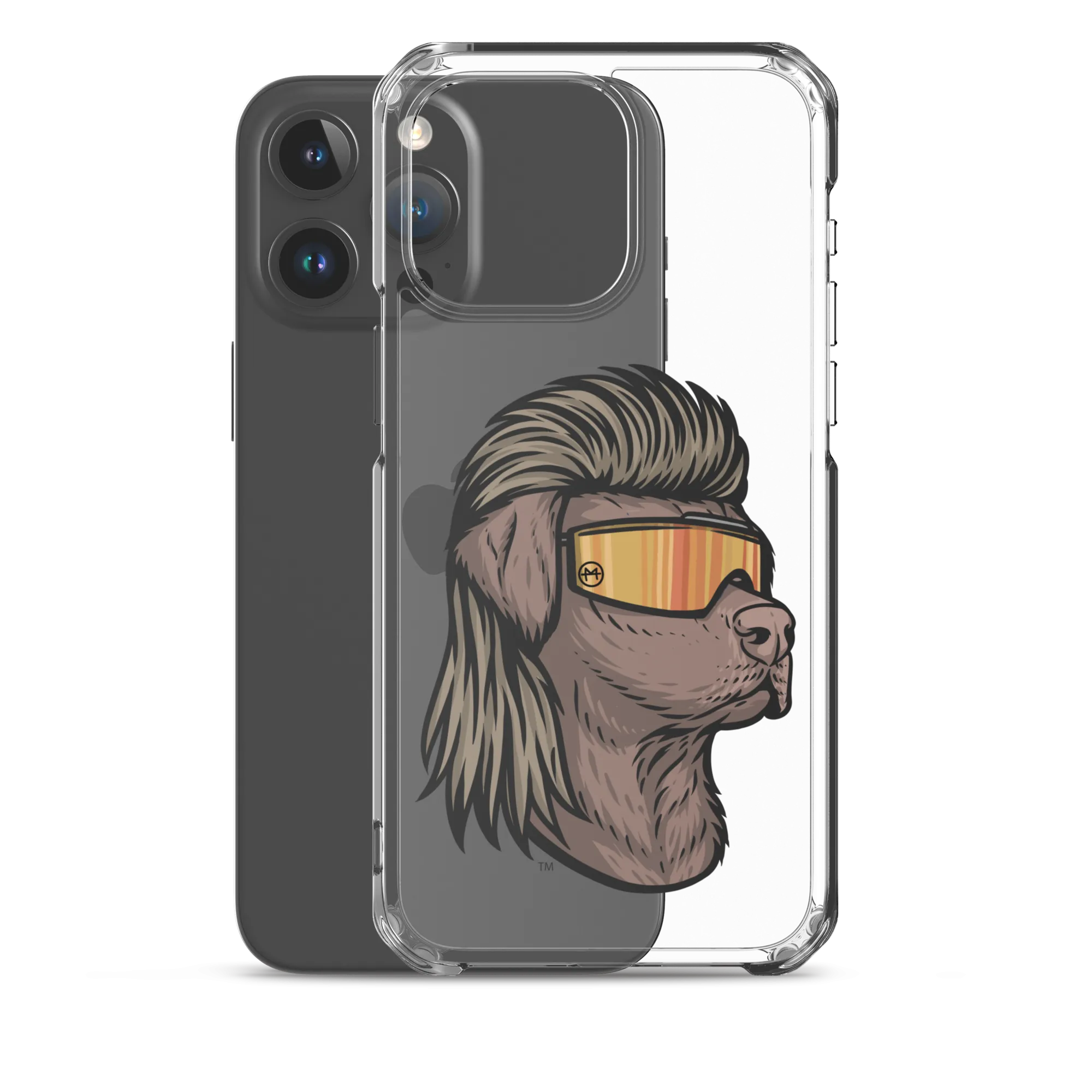 Chocolate Lab Mullet iPhone Case - Clear