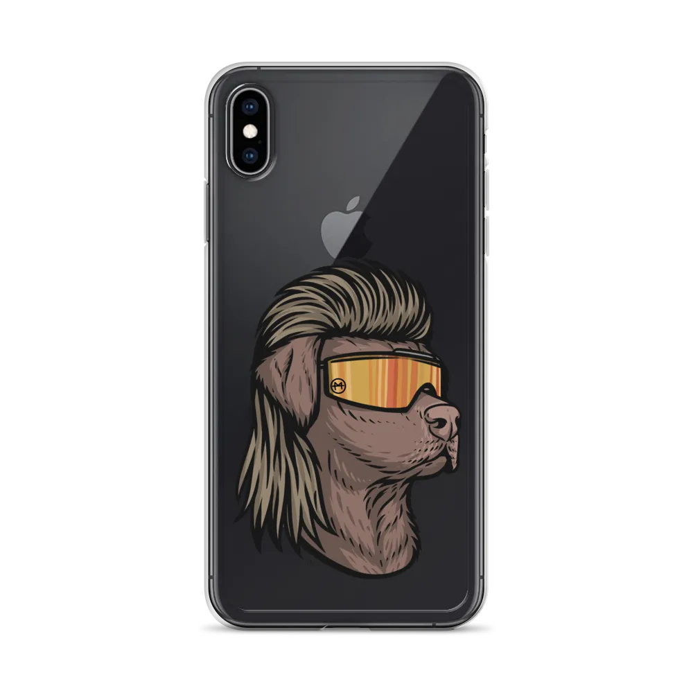 Chocolate Lab Mullet iPhone Case - Clear