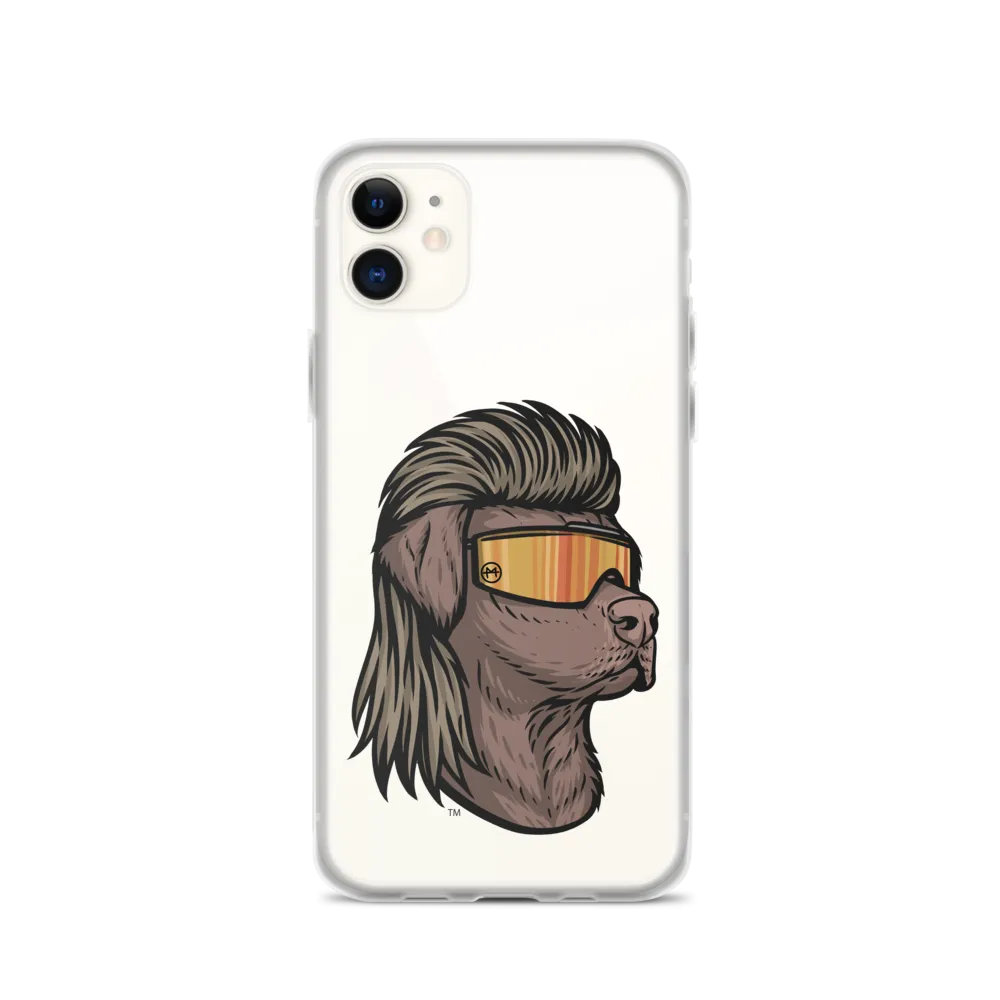 Chocolate Lab Mullet iPhone Case - Clear