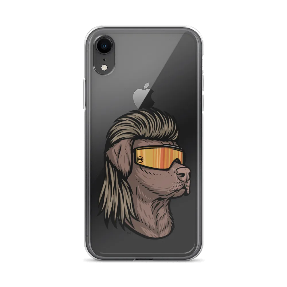 Chocolate Lab Mullet iPhone Case - Clear