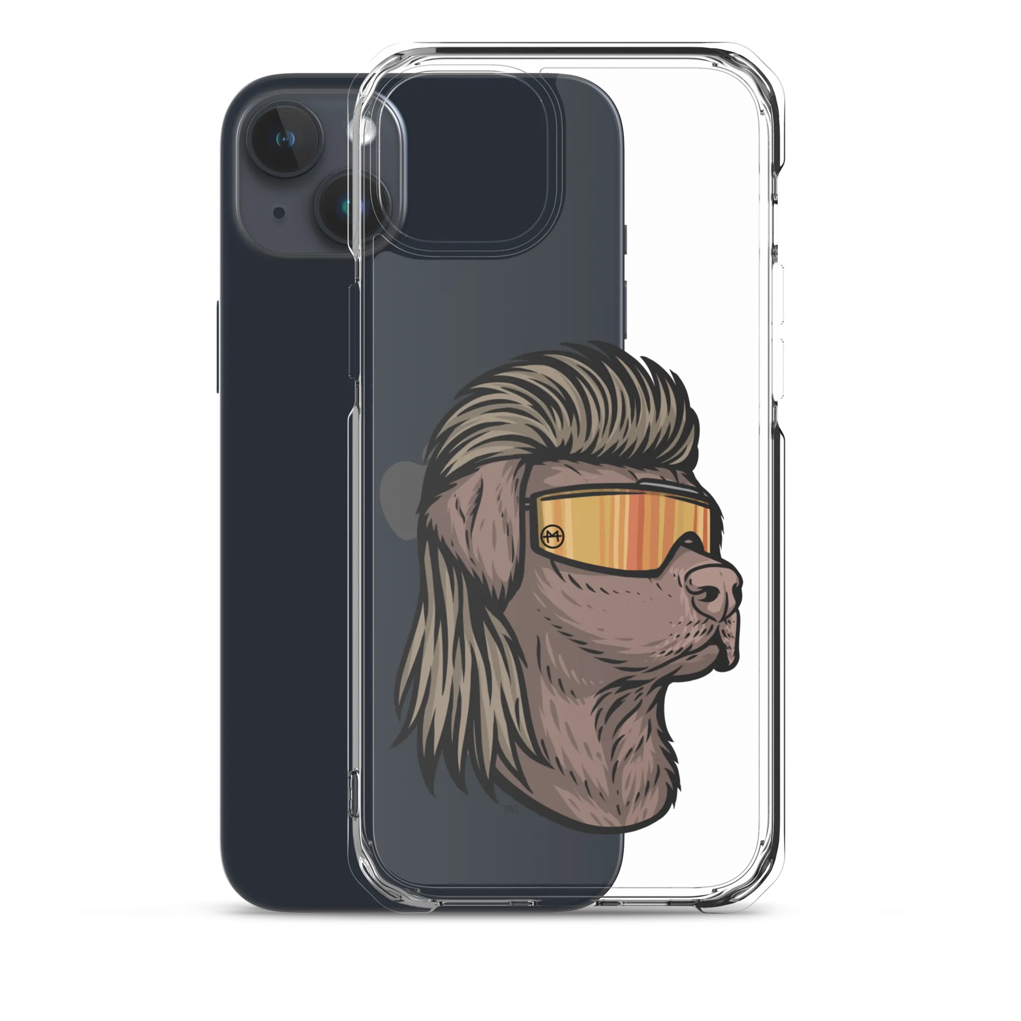 Chocolate Lab Mullet iPhone Case - Clear