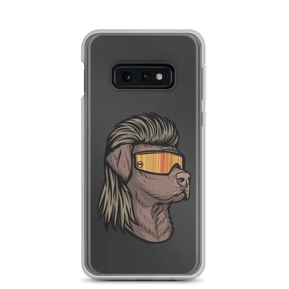 Chocolate Lab Mullet Samsung Case - Clear