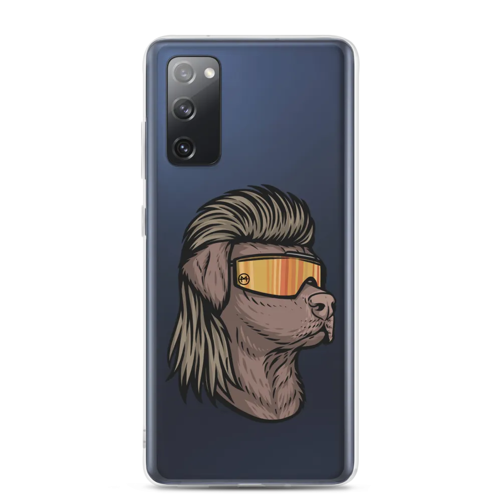 Chocolate Lab Mullet Samsung Case - Clear