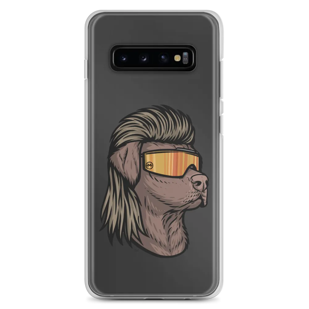 Chocolate Lab Mullet Samsung Case - Clear